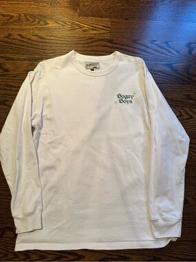 Bogey Boys White Long Sleeve Crew Tee
